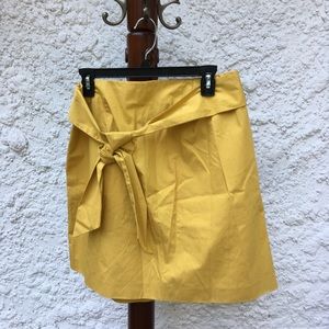 J.crew mustard mini skater skirt